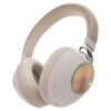 ZEBRONICS Duke Wireless Bluetooth Over Ear Headphone with Upto 60h Backup, Dual Pairing, Gaming Mode, Environmental Noise Cancellation (ENC), LED Lights, Deep Bass, Voice Assistant Support (Beige)