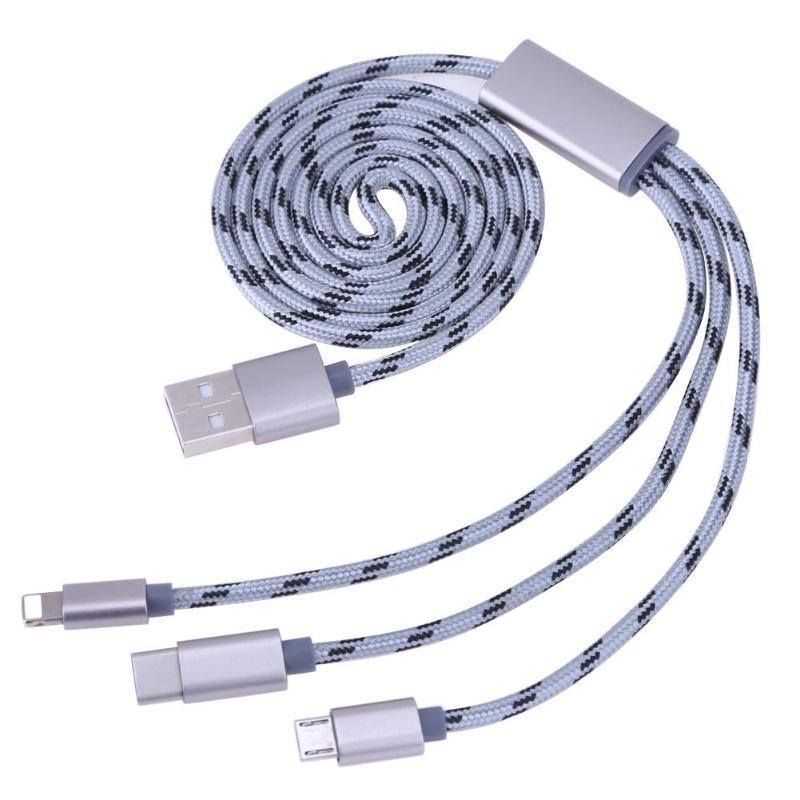 Ambrane 3-in-1 Nylon Braided Cable